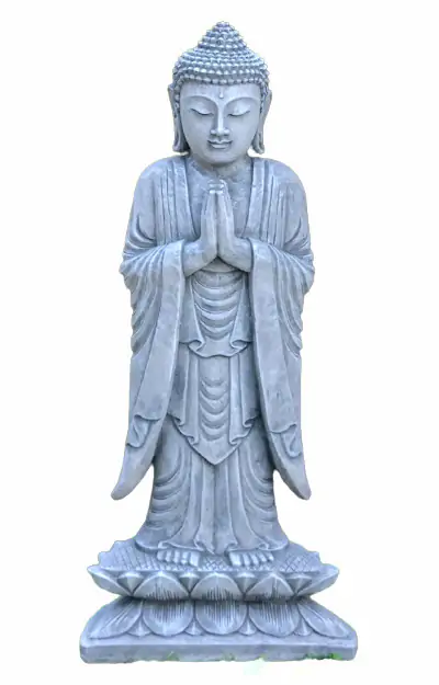  Product image 3 of the product “Jagan - Standing Buddha, Namaskara, 82cm H | cast stone ”